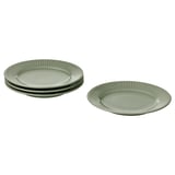 STRIMMIG Petite assiette, grès gris-vert pâle, 21 cm
