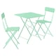 SUNDSÖ Table+ 2 chaises pliantes, extérieur vert clair/vert clair, 65x65 cm