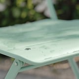SUNDSÖ Table+ 2 chaises pliantes, extérieur vert clair/vert clair, 65x65 cm