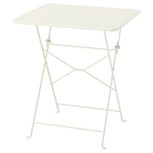 SUNDSÖ Table, blanc cassé extérieur, 65x65 cm