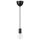 SUNNEBY / LUNNOM Suspension avec ampoule, noir globe/transparent
