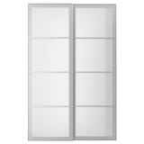 SVARTISDAL Jeu 2 ptes coul, blanc effet papier, 150x236 cm