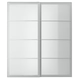 SVARTISDAL Jeu 2 ptes coul, blanc effet papier, 200x236 cm