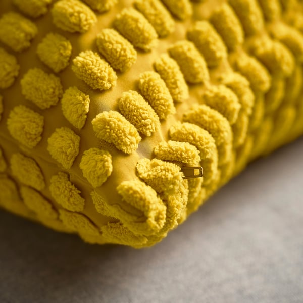 SVARTPOPPEL Housse de coussin, jaune, 50x50 cm