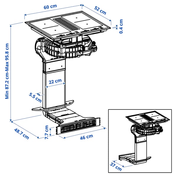 TÄCKNAN Plq cuisson ind/hot int kit recycl, IKEA 500/noir