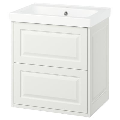 TÄNNFORSEN / ORRSJÖN Meuble lavabo avec tiroirs/vasque, blanc, 62x49x69 cm