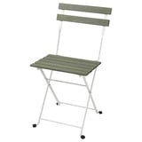 TÄRNÖ Chaise, extérieur, pliable blanc/vert
