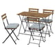 TÄRNÖ Table+4 chaises, extérieur, teinté noir/brun clair/Klösan bleu