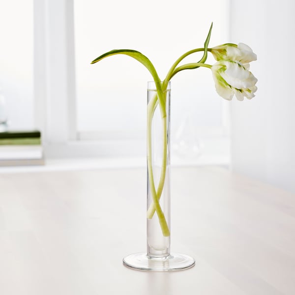 TAJT Vase, verre transparent, 23 cm