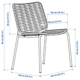 TEGELÖN / TEGELÖN Table+6 chaises, ext, gris foncé/noir