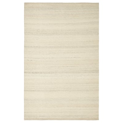 TIDTABELL Tapis tissé à plat, beige, 170x240 cm