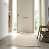 TIDTABELL Tapis tissé à plat, beige, 80x200 cm