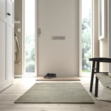 TIDTABELL Tapis tissé à plat, gris, 80x150 cm