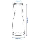 TIDVATTEN Vase, verre transparent, 14 cm