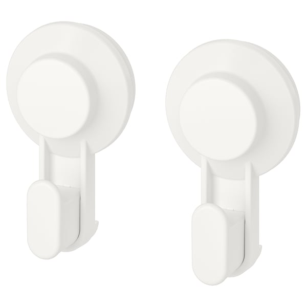 TISKEN Crochet avec ventouse, blanc