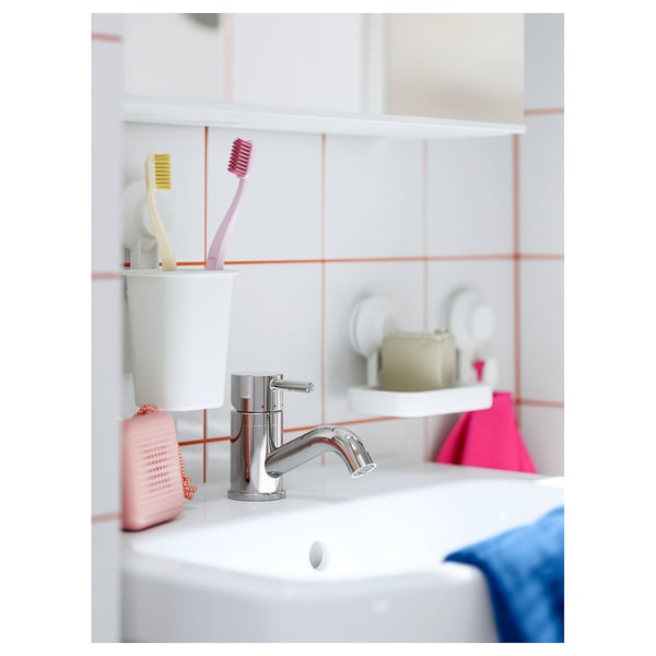 TISKEN Porte brosses à dents avec ventouse, blanc