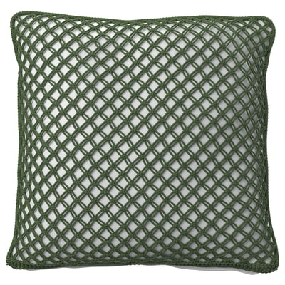 TOFTÖ Housse de coussin, gris-vert foncé extérieur/intérieur, 50x50 cm