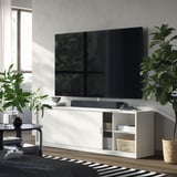 TONSTAD Banc TV, blanc cassé, 177x37x56 cm
