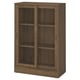 Option: TONSTAD Élément portes vitrées coulissantes, brun placage chêne teinte, 82x37x120 cm