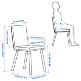 TONSTAD / TONSTAD Table et 4 chaises, blanc cassé/Brun doré Bomstad blanc cassé, 150x80 cm