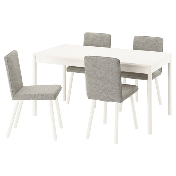 TONSTAD / TONSTAD Table et 4 chaises, blanc cassé/Viarp beige/brun blanc cassé, 150x80 cm