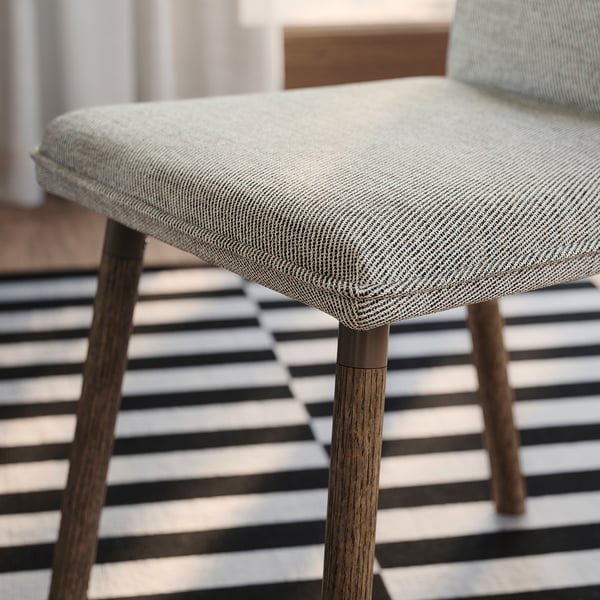 TONSTAD / TONSTAD Table et 4 chaises, brun plaqué chêne/Viarp beige/brun effet chêne brun, 150x80 cm