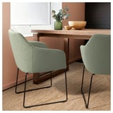 TOSSBERG Chaise, métal noir/Gunnared vert clair