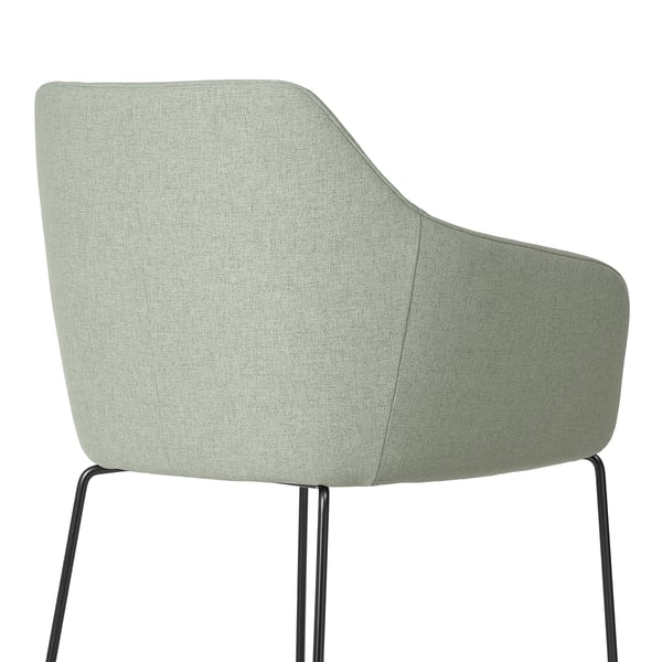 TOSSBERG Chaise, métal noir/Gunnared vert clair
