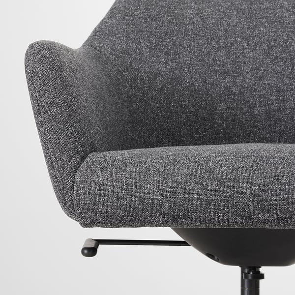TOSSBERG / LÅNGFJÄLL Chaise conférence, Gunnared gris foncé/noir