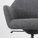 TOSSBERG / LÅNGFJÄLL Chaise conférence, Gunnared gris foncé/noir