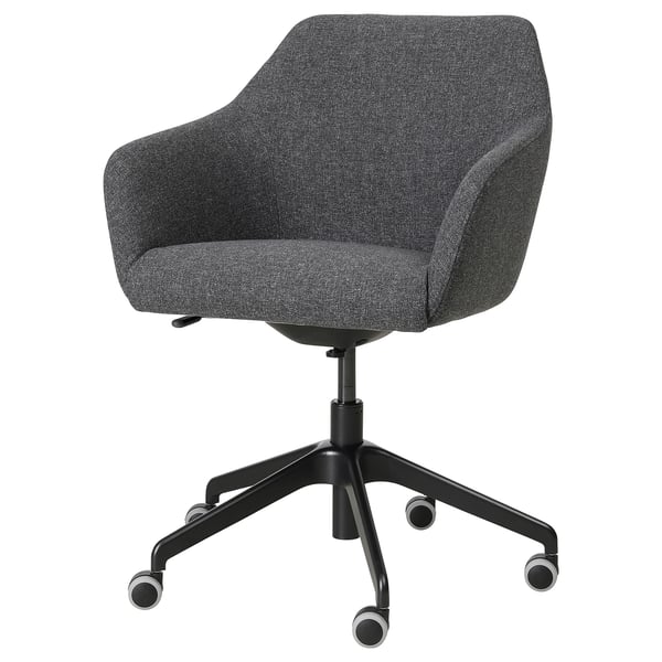 TOSSBERG / LÅNGFJÄLL Chaise conférence, Gunnared gris foncé/noir