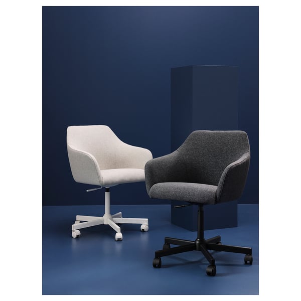 TOSSBERG / MALSKÄR Chaise pivotante, Gunnared gris foncé/noir