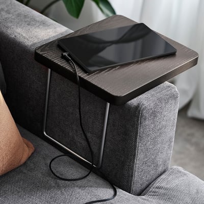 TRANERED Tablette pour accoudoir, brun foncé