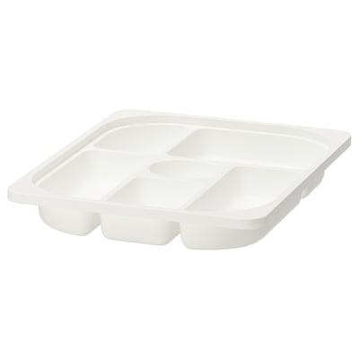 TROFAST Bac avec compartiments, blanc, 42x30x5 cm