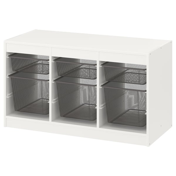 TROFAST Combinaison structure + bacs, blanc/blanc rose, 46x30x145 cm - IKEA  Suisse