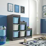 TROFAST Combinaison structure + bacs, gris bleu clair/gris, 99x44x94 cm