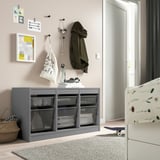 TROFAST Combinaison structure + bacs, gris/gris foncé, 99x44x56 cm