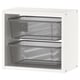 TROFAST Rangement mural, blanc/gris foncé, 34x21x30 cm