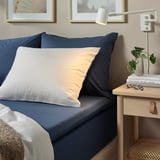 ULLVIDE Drap housse pour surmatelas, bleu foncé, 180x200 cm