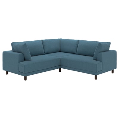 UPPÅKRA Canapé d'angle modulaire, 3 places, Axvall bleu gris foncé