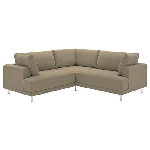 UPPÅKRA Canapé d'angle modulaire, 3 places, Johanneshov brun-beige