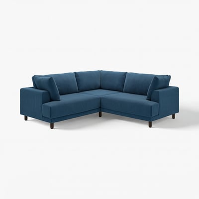 UPPÅKRA Canapé d'angle modulaire, 3 places, Samsala bleu foncé