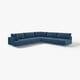 UPPÅKRA Canapé d'angle modulaire, 6 places, sans accoudoir à droite/Samsala bleu foncé