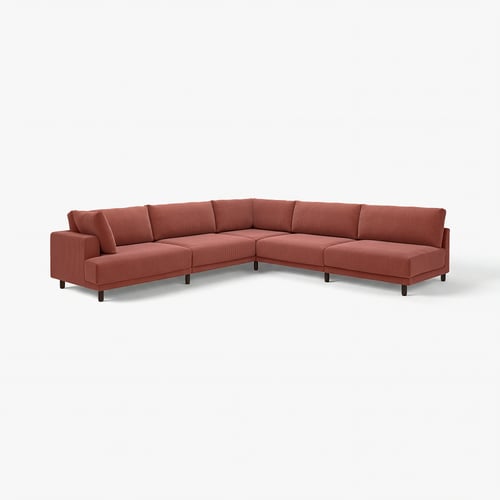 UPPÅKRA Canapé d'angle modulaire, 6 places, sans accoudoir à droite/Samsala rouille