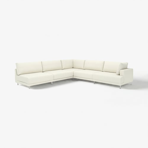 UPPÅKRA Canapé d'angle modulaire, 6 places, sans accoudoir à gauche/Axvall blanc cassé