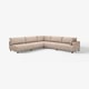 UPPÅKRA Canapé d'angle modulaire, 6 places, sans accoudoir à gauche/Samsala gris-beige