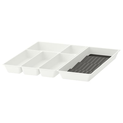 UPPDATERA Range-couverts/range-épices, blanc/anthracite, 52x50 cm