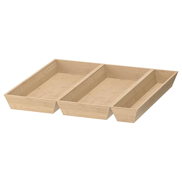 UPPDATERA Range-ustensiles, 3 pièces, bambou, 50x50 cm