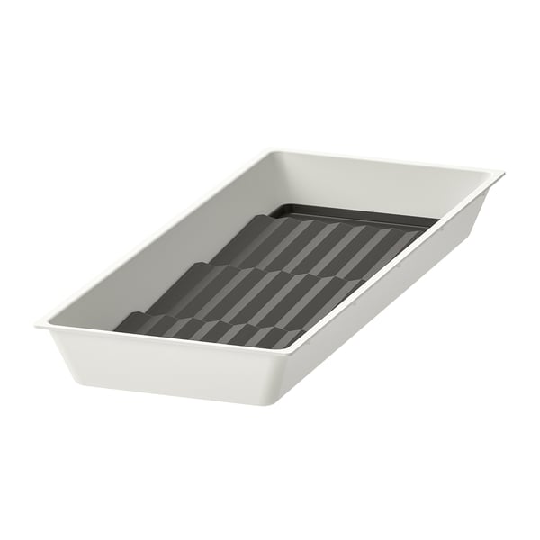 UPPDATERA Range-ustensiles avec range-épices, blanc/anthracite, 20x50 cm