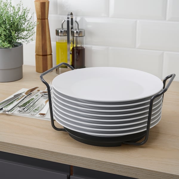 UPPDATERA Sup ustens/sup assiettes/égouttoir, anthracite, 19-31 cm
